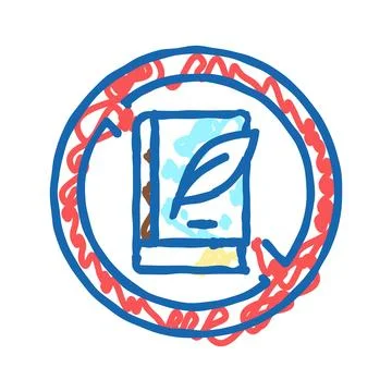 Lack of education poverty problem icon doodle illustration Illustrazione stock