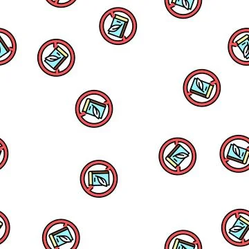 Lack of education poverty problem vector seamless pattern Stock Illustration