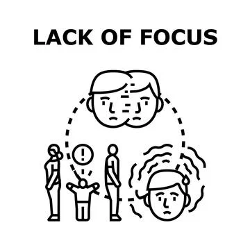 Lack of focus concept showing cognitive problems Stock Illustration