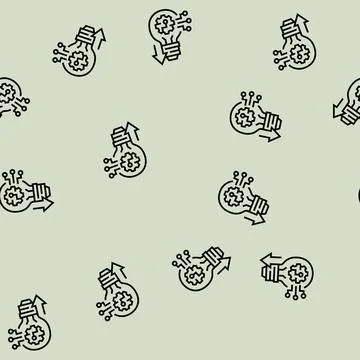 Lack of innovation line seamless pattern イラスト素材