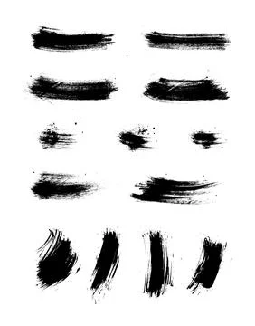 Lack paint, ink brush strokes Stock Illustration