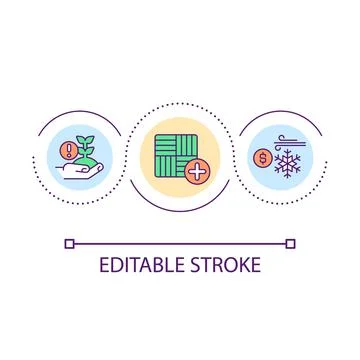 Lack of resources loop concept icon Stock Illustration