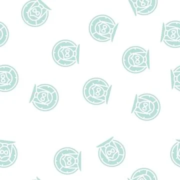Lack of sense of time glyph vector seamless pattern Illustrazione stock