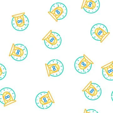 Lack of sense of time vector seamless pattern 스톡 일러스트