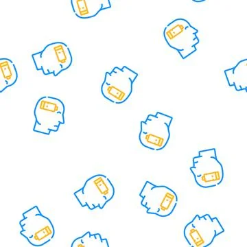 Lack of strength and energy vector seamless pattern Illustrazione stock