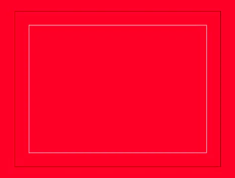 Lack thin rectangular frame on the red background. イラスト素材
