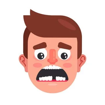 Lack of a tooth in a man mouth. the need for tooth implantation. Stock Illustration