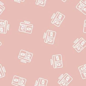 Lack of video line vector seamless pattern Stock Illustration