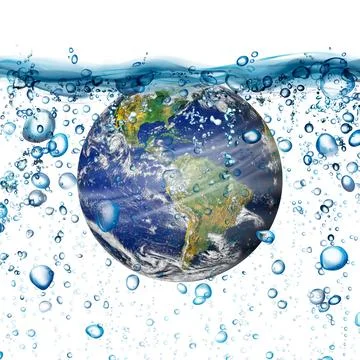 Lack of water on world concept. Elements of this image furnished by NASA. Foto stock