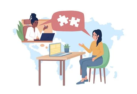 Lacking team bonding 2D vector isolated illustration 스톡 일러스트