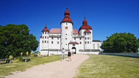 Lacko castle in summer Stock Footage 97223539