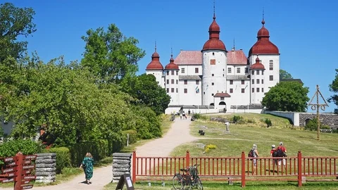 Lacko castle in summer Stock Footage 97223605