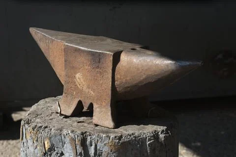 Lacksmith tools and actions forging iron.. Stock Photos