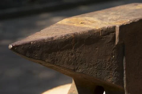 Lacksmith tools and actions forging iron.. Stock Photos