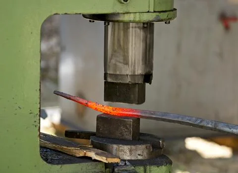 Lacksmith tools and actions forging iron.. Stock Photos