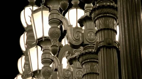 LACMA Light Sculpture 2 Stock Footage 10855375