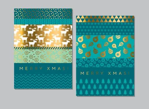 Laconic simple xmas pattern for card Illustrazione stock