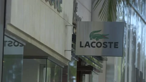 Lacoste sign Stock Footage 64902433