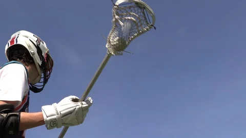Lacrosse Catch and Pass Stock Footage 127610692