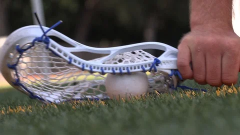 Lacrosse Ground Stick Traning Face off 스톡 동영상 127998675