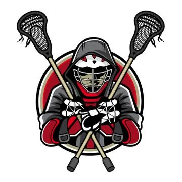 Lacrosse mascot 스톡 일러스트