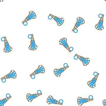 Lacrosse sport vector seamless pattern Illustrazione stock