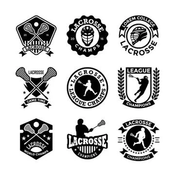Lacrosse Vector Icons Stock Illustration