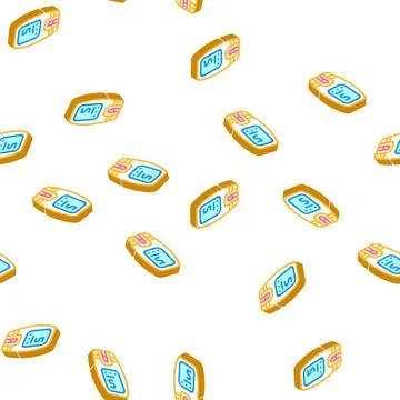 Lactate control tool isometric icon seamless pattern Stock Illustration