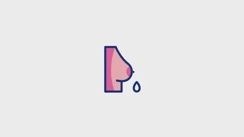 Lactation Animated Icon Stock Footage 320225433