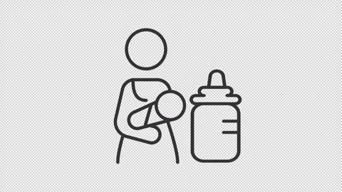 Lactation room line animation Stock Footage 310295823