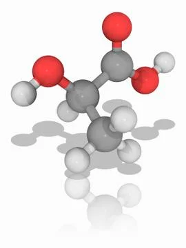 Lactic acid organic compound molecule Ilustração Stock
