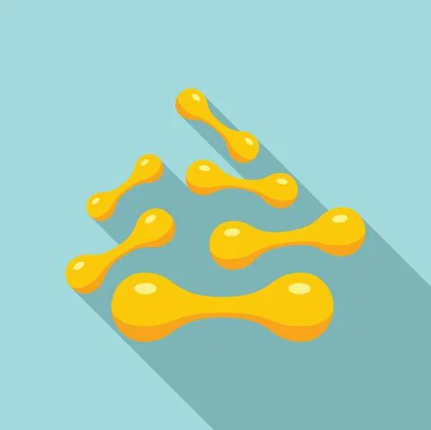 Lactic probiotic icon flat vector. Lactobacillus bacteria 스톡 일러스트