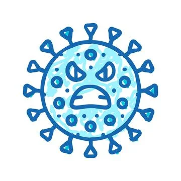 Lactobacillus bacteria virus icon doodle illustration Stock Illustration