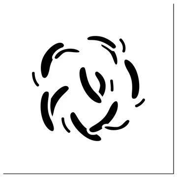 Lactobacillus glyph icon Stock Illustration