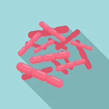 Lactobacillus probiotic icon flat vector. Gut bacteria Illustrazione stock