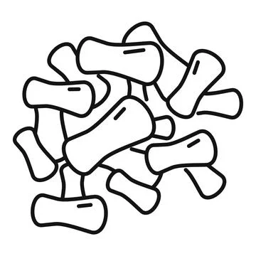 Lactobacillus probiotic icon outline vector. Gut bacteria Illustrazione stock
