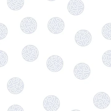 Lactobacillus probiotics glyph seamless pattern Stock Illustration