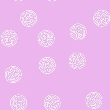 Lactobacillus probiotics line seamless pattern Stock Illustration