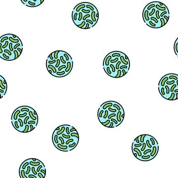 Lactococcus probiotics vector seamless pattern 库存插图