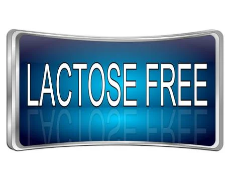 Lactose free Button – 3d illustration Stock Illustration