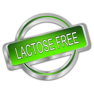 Lactose free Button Stock Illustration