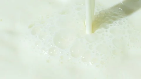 Lactose Free Milk Stream Flowing for Healthy Diet Wellness Content Stock Footage 329506548