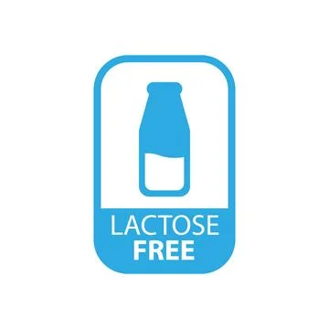 Lactose free vector icon. Illustrazione stock