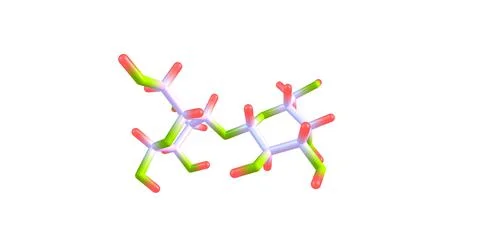 Lactose molecular structure isolated on white Stock Illustration