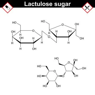 Lactulose chemical structure Stock Illustration
