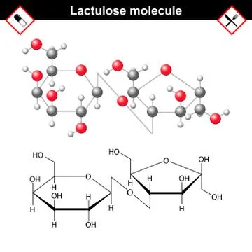 Lactulose molecular structure Stock Illustration
