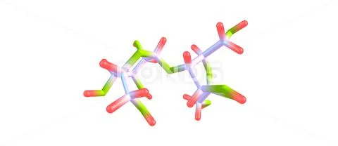 Lactulose molecular structure isolated on white: Royalty Free #162389698