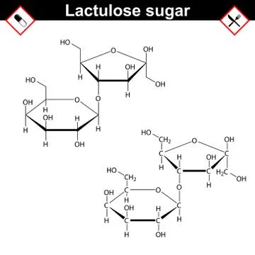Lactulose molecule Stock Illustration