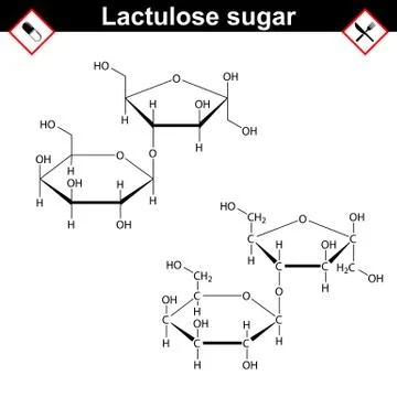 Lactulose molecule Illustrazione stock