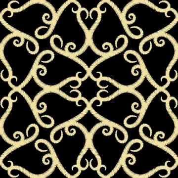 Lacy arabesque seamless pattern. Tapestry ornamental vector background. Repea Stock Illustration